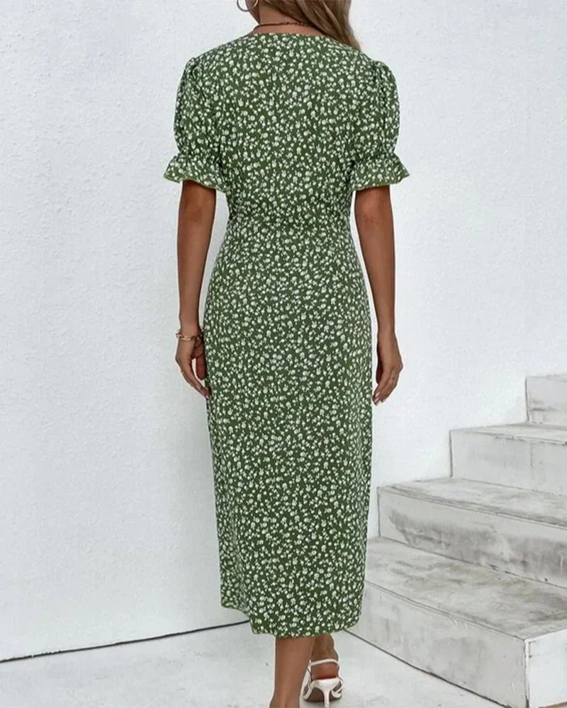 Astell™ | Short Sleeve Floral Print Dress