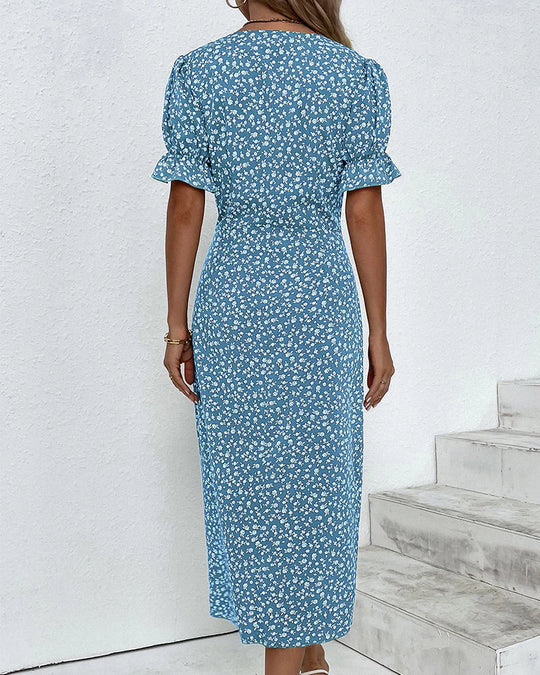 Astell™ | Short Sleeve Floral Print Dress