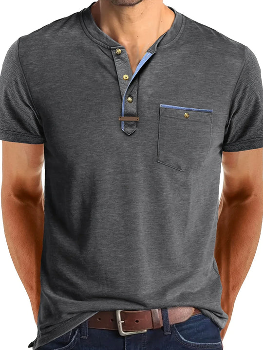 Varo™ | Elegant Round Neck T Shirt With Pocket