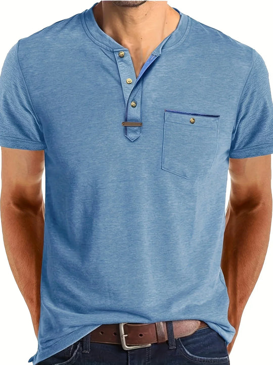 Varo™ | Elegant Round Neck T Shirt With Pocket
