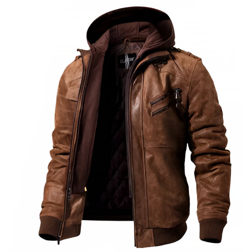 Taron™ | Leather Winter Jacket