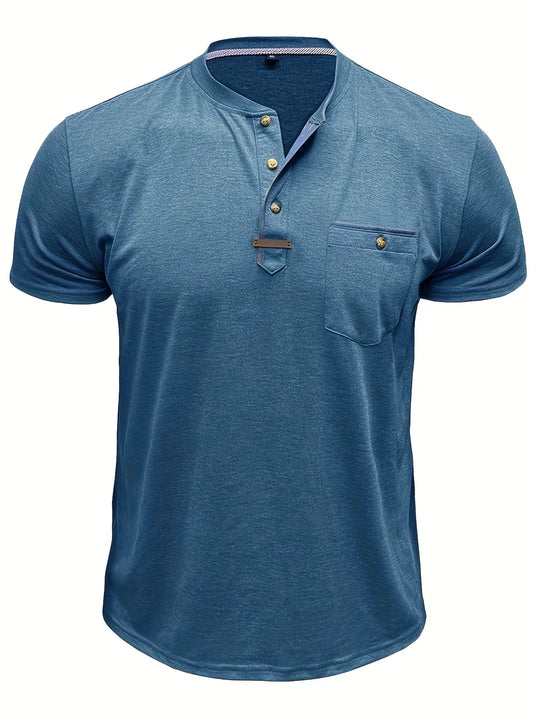 Varo™ | Elegant Round Neck T Shirt With Pocket