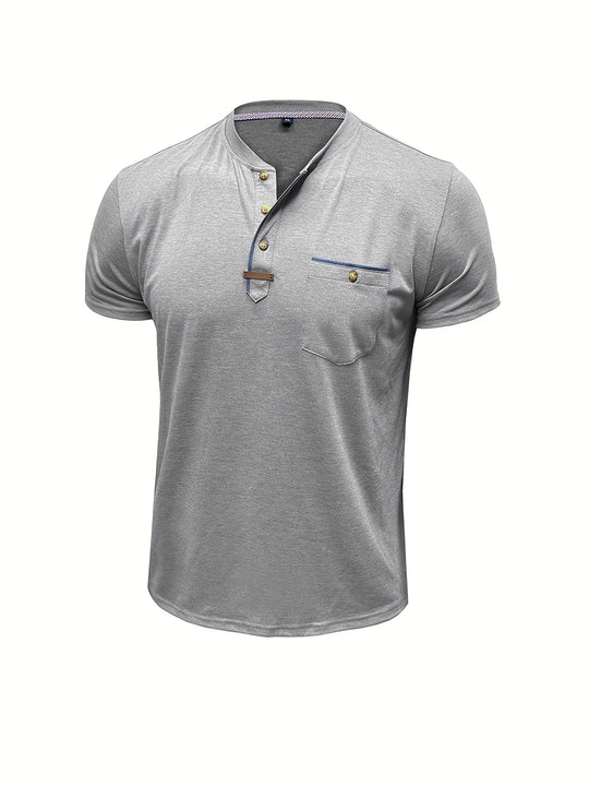 Varo™ | Elegant Round Neck T Shirt With Pocket
