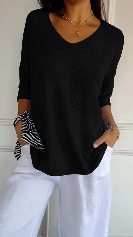Brielle™ | Oversized Shirt with V-Neckline