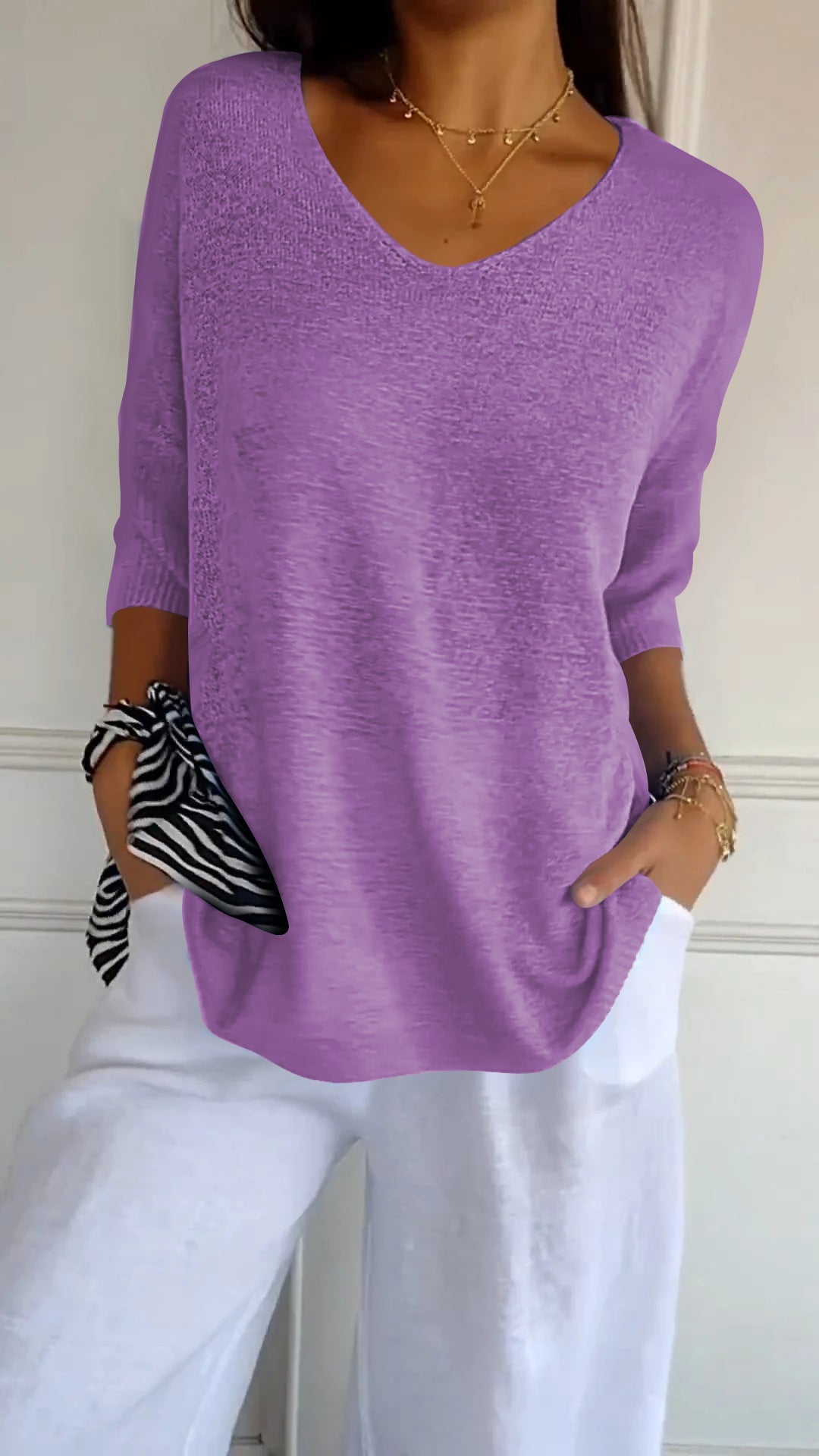Brielle™ | Oversized Shirt with V-Neckline