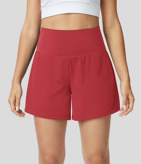 Elevate™ | High-Waisted 2-in-1 Yoga Shorts with Back and Side Pockets