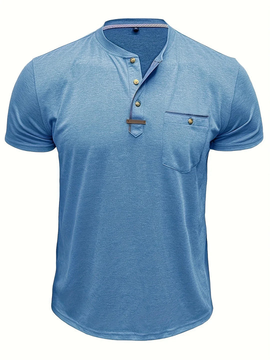 Varo™ | Elegant Round Neck T Shirt With Pocket