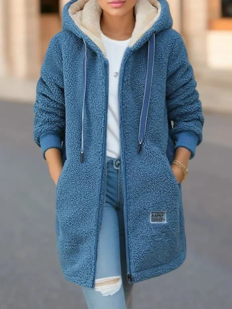 Nely™ | Fleece hooded jacket