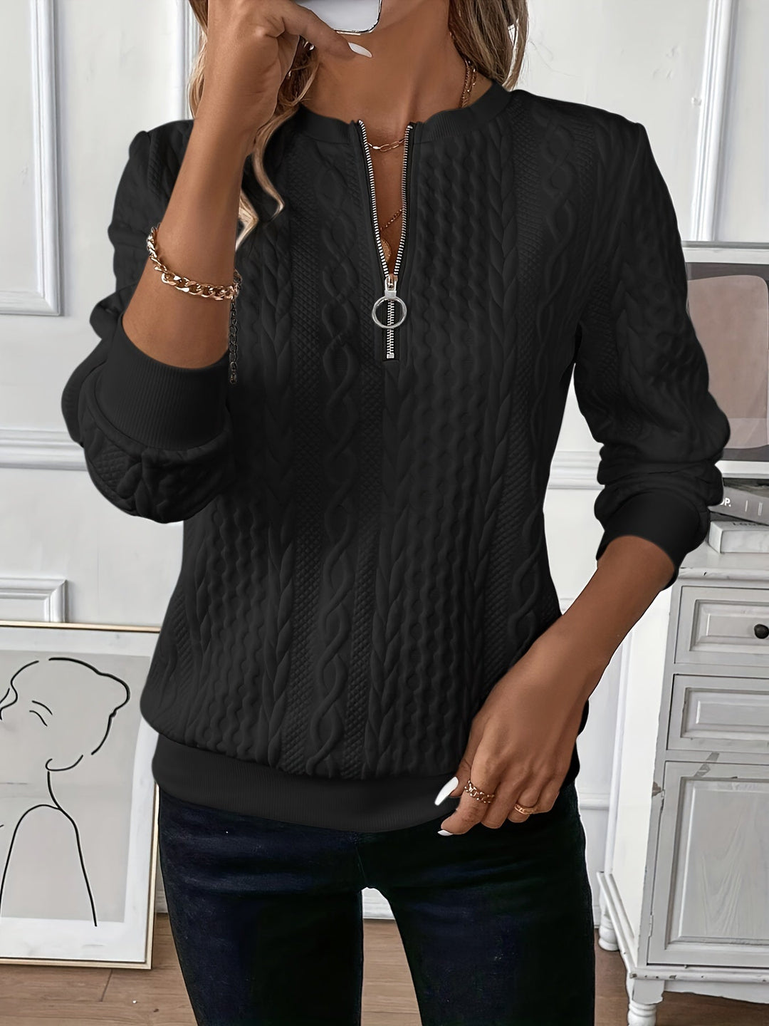 Viola™ | Chic Zip-Up Sweater