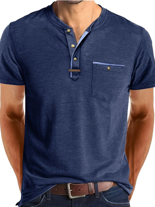 Varo™ | Elegant Round Neck T Shirt With Pocket