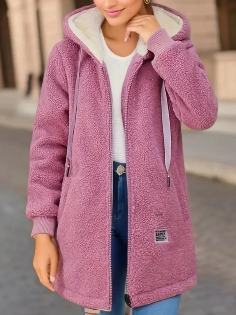 Nely™ | Fleece hooded jacket