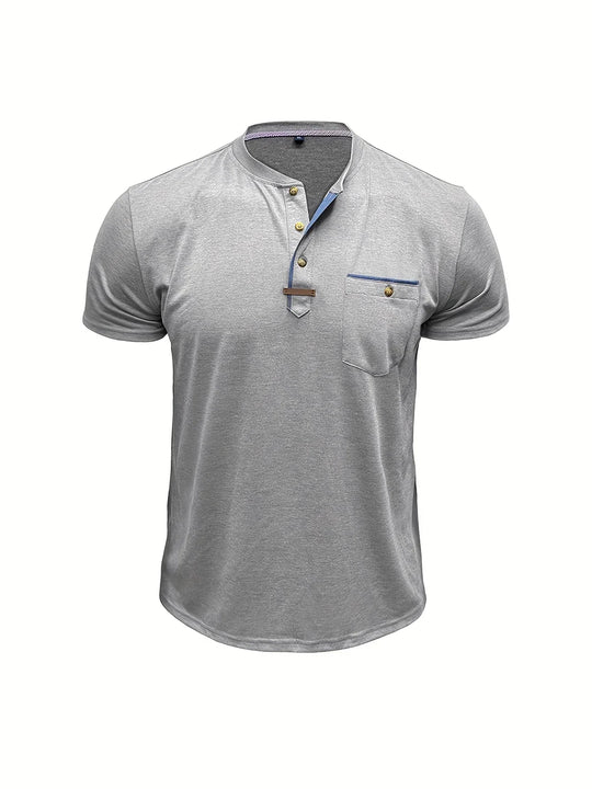 Varo™ | Elegant Round Neck T Shirt With Pocket