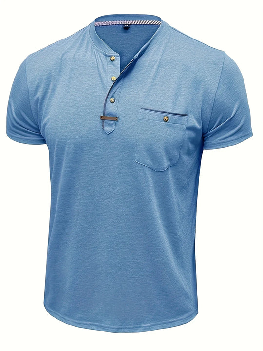 Varo™ | Elegant Round Neck T Shirt With Pocket