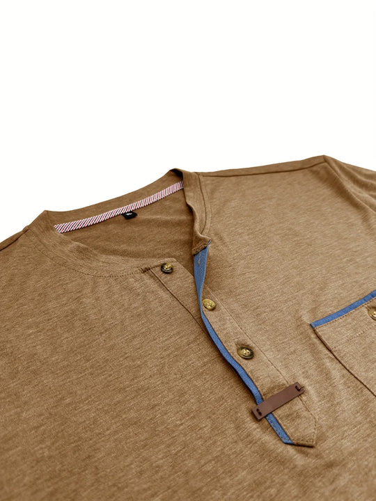 Varo™ | Elegant Round Neck T Shirt With Pocket