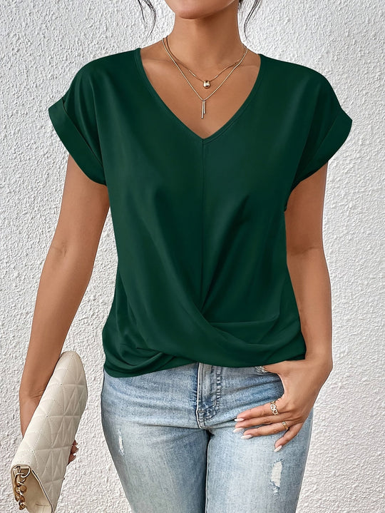 Clara™ | Casual T-Shirt with Sweetheart Neckline