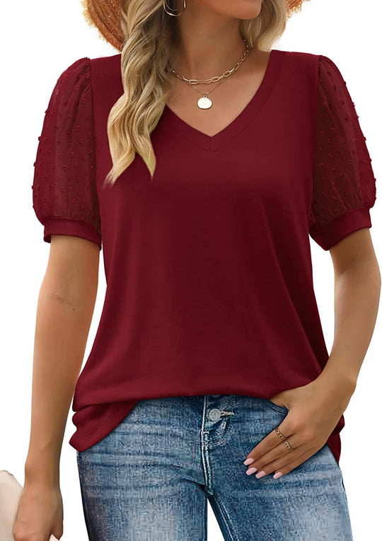 Emelle™ | Elegant Top With V-neck