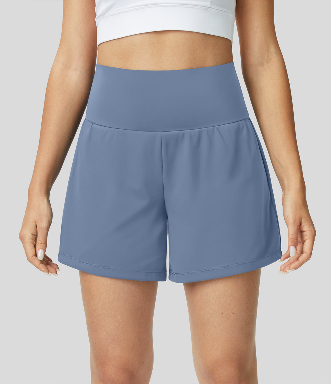 Elevate™ | High-Waisted 2-in-1 Yoga Shorts with Back and Side Pockets