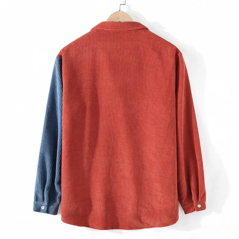 Quin™ | Splice Corduroy Button-Up Shirt