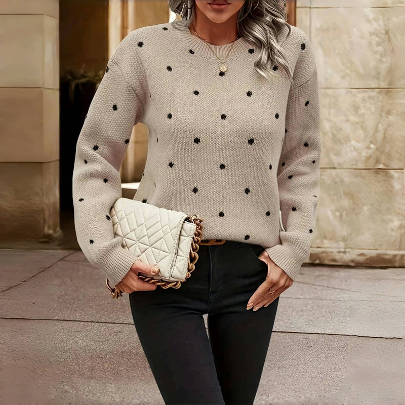 Vesria™ | Polka Dot Knitted Sweater