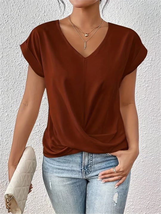 Clara™ | Casual T-Shirt with Sweetheart Neckline