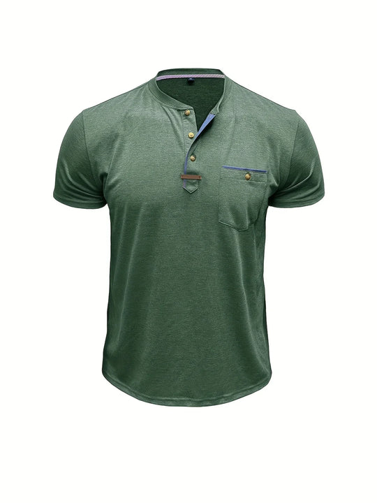 Varo™ | Elegant Round Neck T Shirt With Pocket