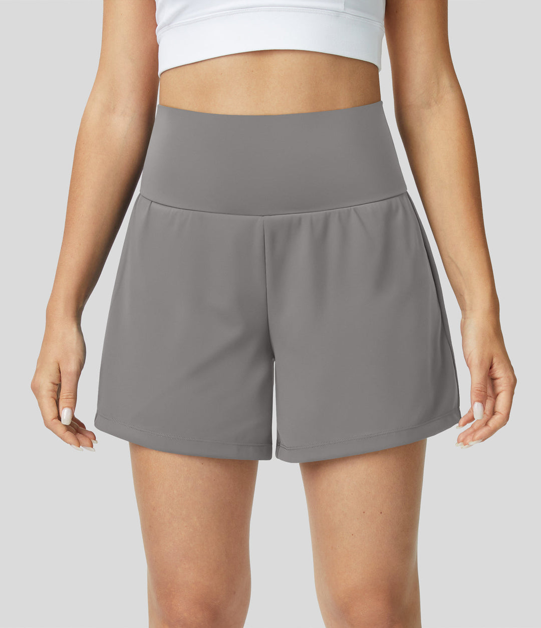 Elevate™ | High-Waisted 2-in-1 Yoga Shorts with Back and Side Pockets
