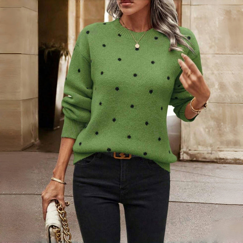 Vesria™ | Polka Dot Knitted Sweater