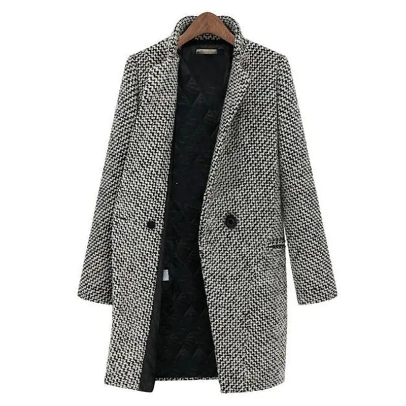 Vella™ | Elegant Long Wool Coat