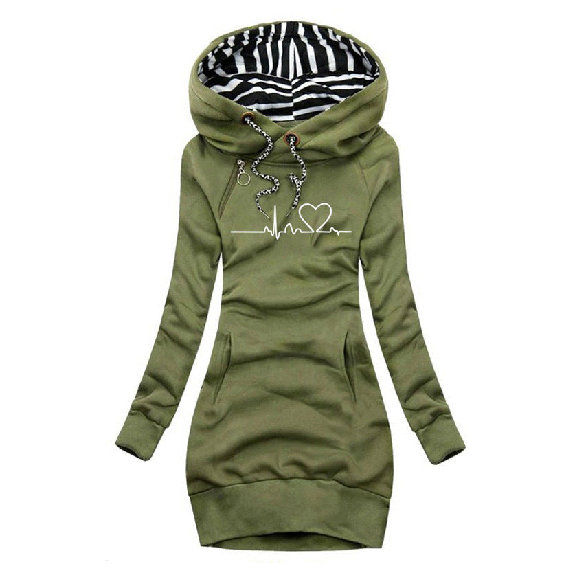Solva | Dress-Sweater with Heartbeat Print