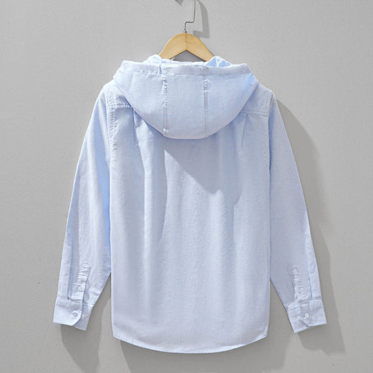 Revic™ | Linen Zipper Hoodie Shirt