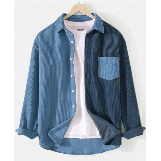 Quin™ | Splice Corduroy Button-Up Shirt