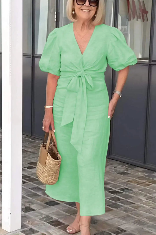 LISSA - V-NECK DRESS