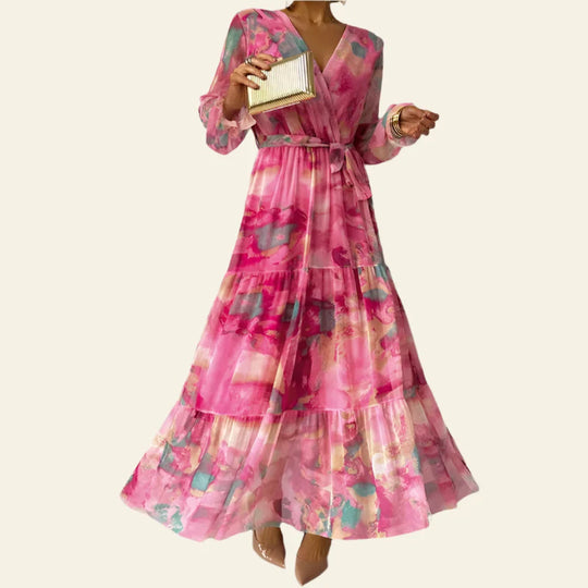 Fenoria™ | Elegant V-neck Dress