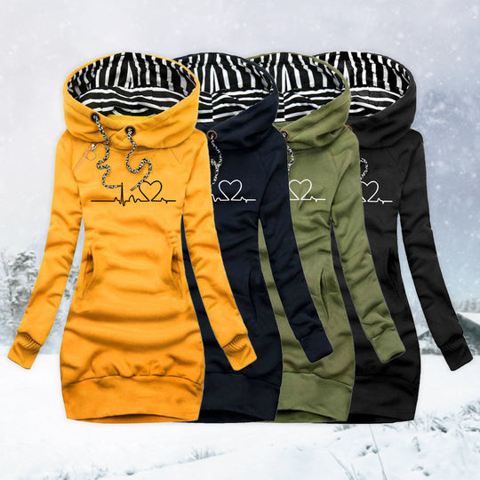 Solva | Dress-Sweater with Heartbeat Print