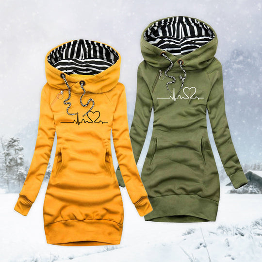 Solva | Dress-Sweater with Heartbeat Print