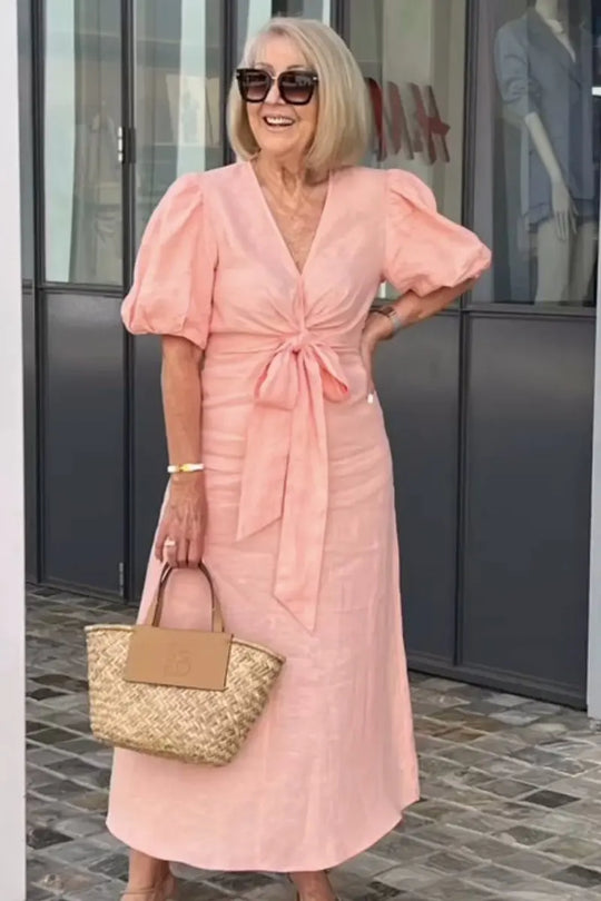 LISSA - V-NECK DRESS