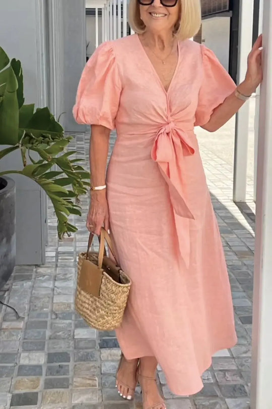 LISSA - V-NECK DRESS