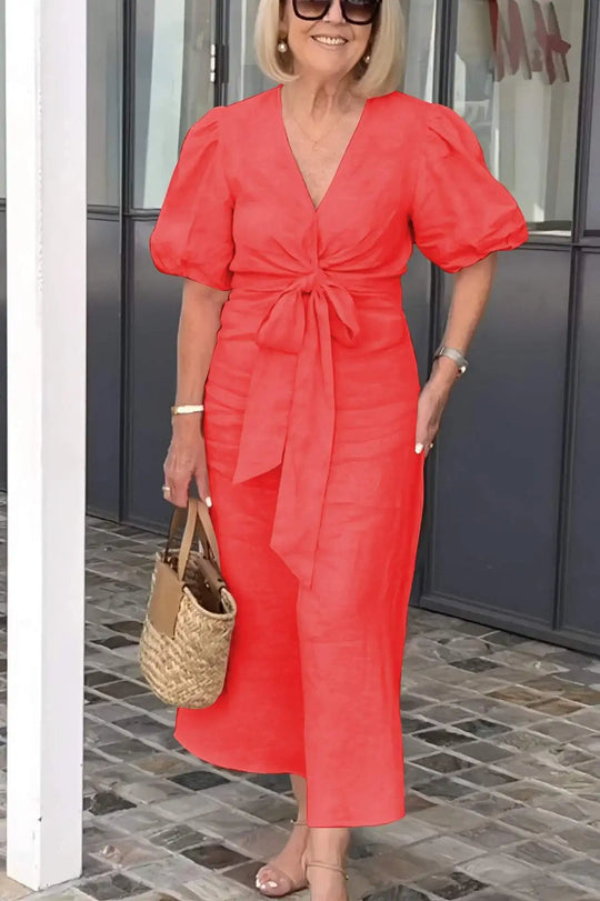 LISSA - V-NECK DRESS