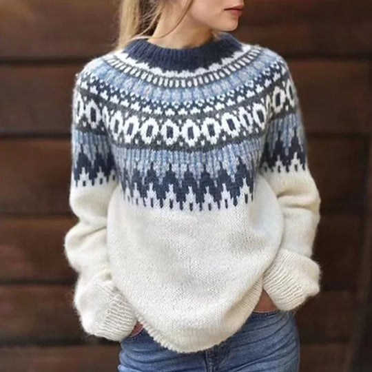 RESSA™ | VINTAGE SCANDINAVIAN PATTERNED SWEATER