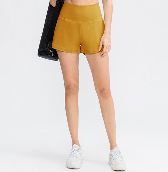 Elevate™ | High-Waisted 2-in-1 Yoga Shorts with Back and Side Pockets