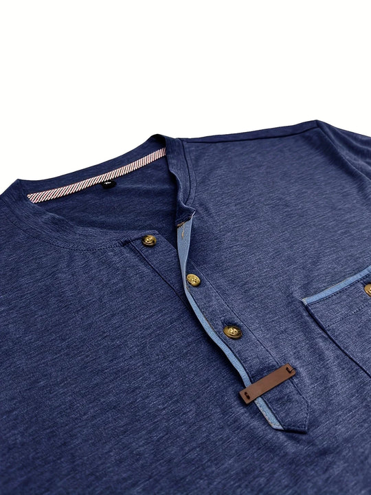 Varo™ | Elegant Round Neck T Shirt With Pocket