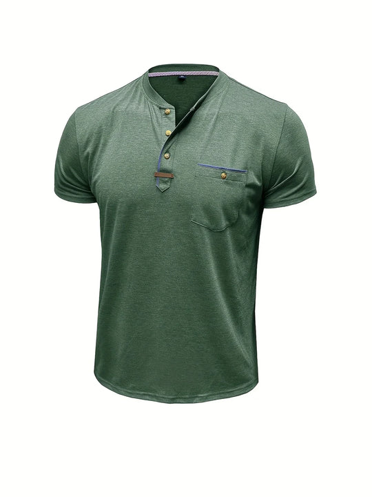 Varo™ | Elegant Round Neck T Shirt With Pocket