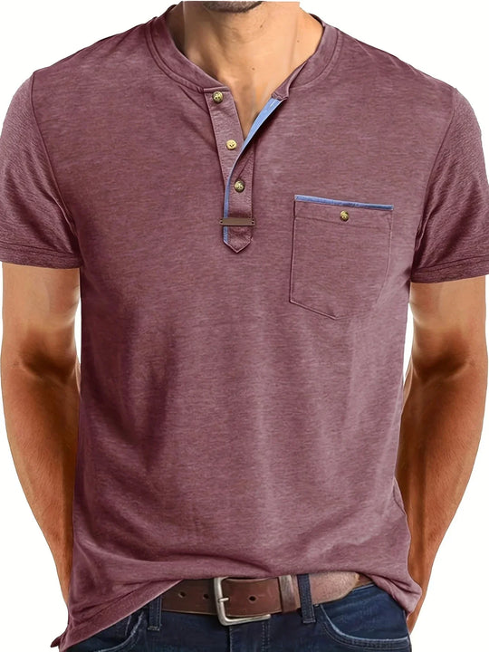 Varo™ | Elegant Round Neck T Shirt With Pocket