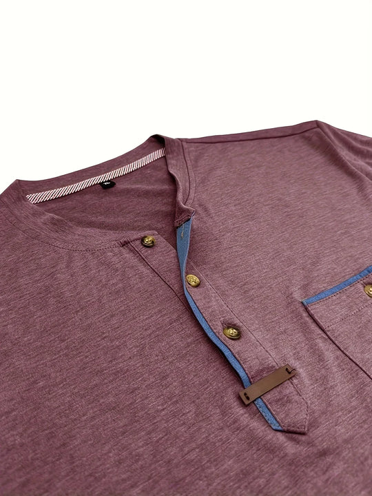 Varo™ | Elegant Round Neck T Shirt With Pocket