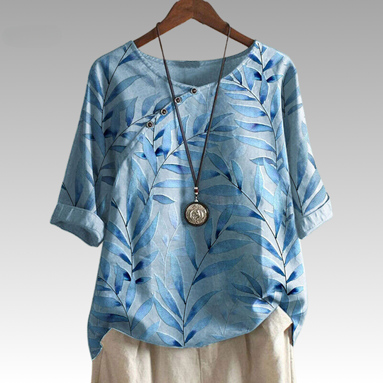 Ravia™ | Nature-Inspired Button Detail Top