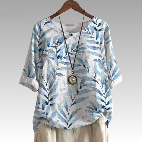 Ravia™ | Nature-Inspired Button Detail Top