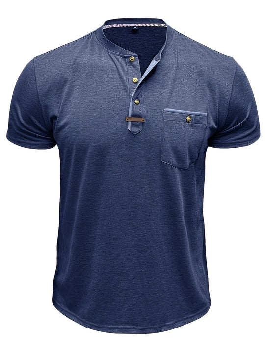 Varo™ | Elegant Round Neck T Shirt With Pocket
