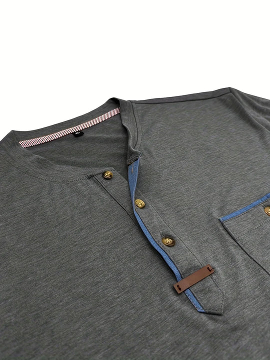 Varo™ | Elegant Round Neck T Shirt With Pocket