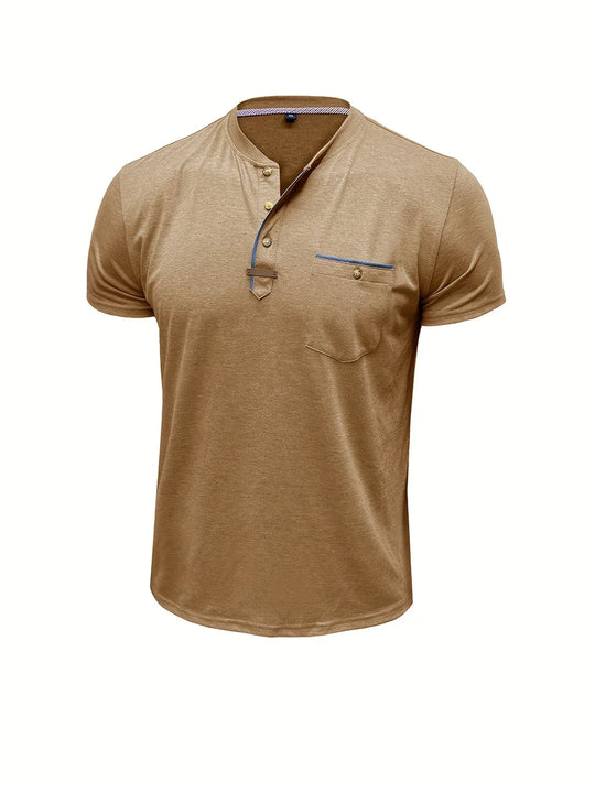 Varo™ | Elegant Round Neck T Shirt With Pocket
