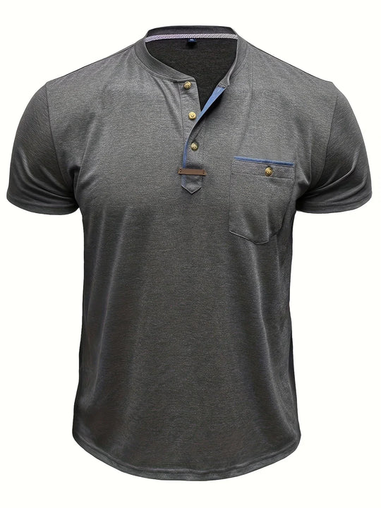 Varo™ | Elegant Round Neck T Shirt With Pocket